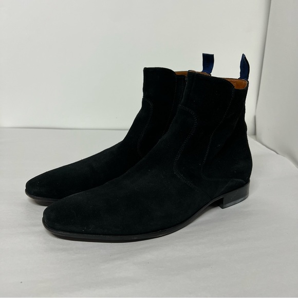 Alberto Guardiani Suede Ankle Chelsea Boots Made in Italy Size 44 - Picture 3 of 11